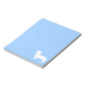 Dachshund Silhouette Blue Notitieblok (Linkerzijde)