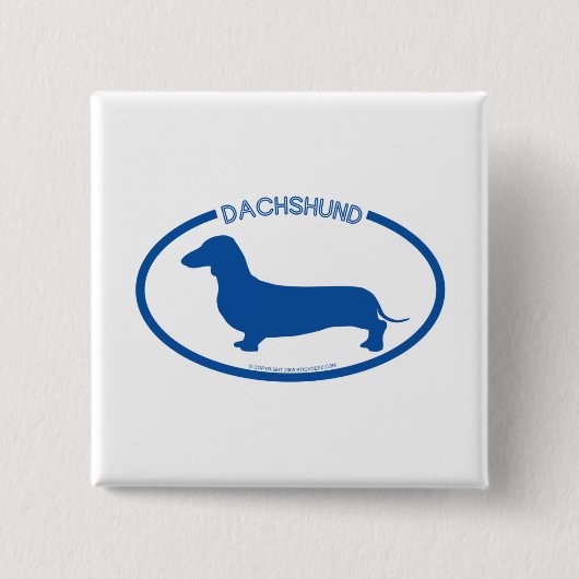 Dachshund Silhouette Button (Voorkant)