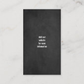 Dachshund Silhouette Chalkboard Style met wirehaed Visitekaartje (Achterkant)