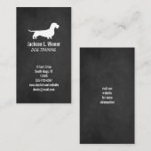 Dachshund Silhouette Chalkboard Style met wirehaed Visitekaartje (Voorkant / Achterkant)