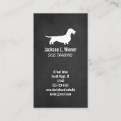 Dachshund Silhouette Chalkboard Style met wirehaed Visitekaartje (Voorkant)