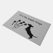 Dachshund Silhouette-deurmat Deurmat (Schuin)