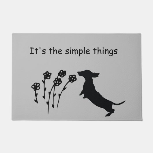 Dachshund Silhouette-deurmat Deurmat (Voorkant)