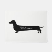 Dachshund silhouette doormat deurmat (Voorkant)