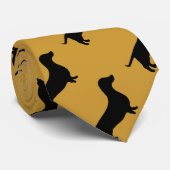 Dachshund Silhouette elke kleur Stropdas (Opgerold)