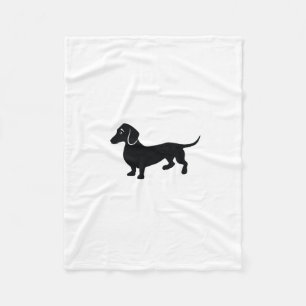 Dachshund Silhouette Fleece Deken
