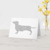 Dachshund Silhouette From Many Kaart (Gele Bloem)
