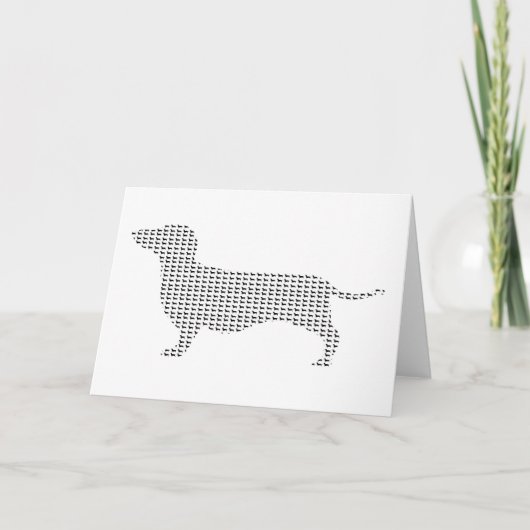 Dachshund Silhouette From Many Kaart (Voorkant)