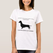 Dachshund Silhouette Grappig T-shirt (Voorkant)