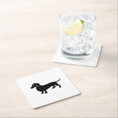 Dachshund Silhouette Kartonnen Onderzetters (Insitu)