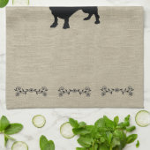 Dachshund Silhouette Kitchen Towel Theedoek (Gevouwen)