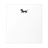 Dachshund Silhouette Note-pad Notitieblok (Voorkant)