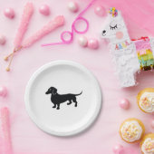 Dachshund Silhouette Papieren Bordje (Feest)