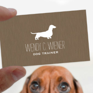 Dachshund Silhouette Pet Wiener Dog Weenie Dog Visitekaartje