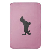 Dachshund Silhouette Pink Bath Mat (Voorkant Verticaal)