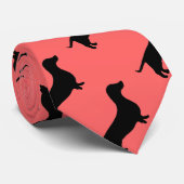 Dachshund Silhouette-Roos of elke Stropdas in kleu (Opgerold)