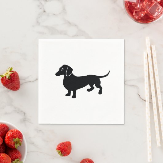 Dachshund Silhouette Servetten (Insitu)