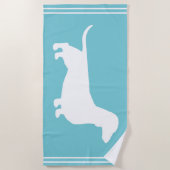 Dachshund Silhouette Strandlaken (Voorkant)