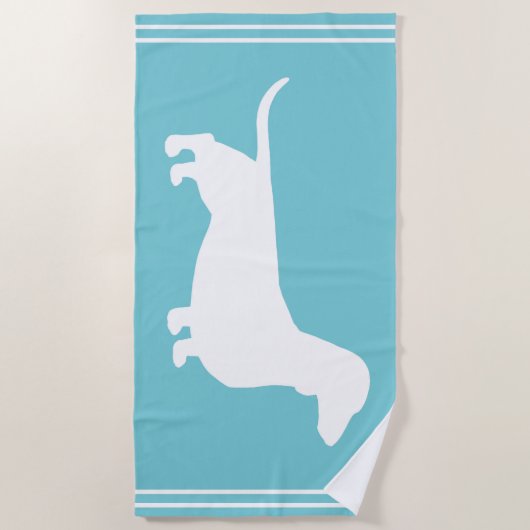 Dachshund Silhouette Strandlaken (Voorkant)