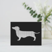 Dachshund Silhouette uit Velen Briefkaart (Staand voorkant)