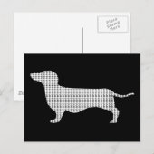 Dachshund Silhouette uit Velen Briefkaart (Voorkant / Achterkant)