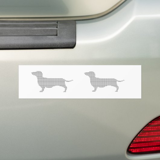 Dachshund Silhouette uit Velen Bumpersticker (Op auto)