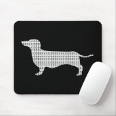 Dachshund Silhouette uit Velen Muismat (Met muis)