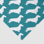 Dachshund silhouette white + jouw ideeën tissuepapier (Detail)