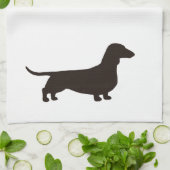 Dachshund Silhouette Wiener Dog Doxie Dachsie Theedoek (Gevouwen)