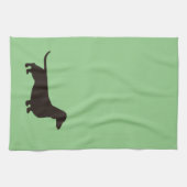 Dachshund Silhouette Wiener Dog Weenie Dog Theedoek (Horizontaal)