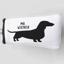 Dachshund Silhouette Wiener Hond gepersonaliseerd Golfheadcover