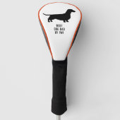 Dachshund Silhouette Wiener Hond gepersonaliseerd Golfheadcover (Voorkant)