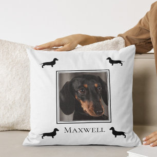 Dachshund Silhouette Your Photo Personated Kussen