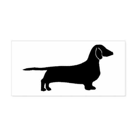 dachshund silhouette zelfinktende stempel (Design)