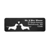 Dachshund Silhouetten met Hart Wiener Honden
