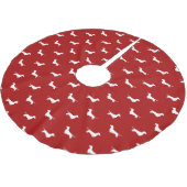 Dachshund Silhouetten Patroon Kerstvakantie Kerstboom Rok (Gekanteld)