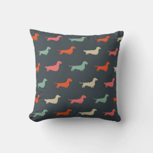 Dachshund Silhouetten Wiener Dog Liefhebber Kussen