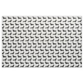 Dachshund Silhouettes Pattern Black and White Stof (Yard (91,4 cm))