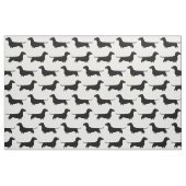 Dachshund Silhouettes Pattern Black and White Stof (Fat Quarter)