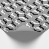 Dachshund Silhouettes Pattern | Wiener Dogs Cadeaupapier (Hoek)