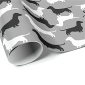 Dachshund Silhouettes Pattern | Wiener Dogs Cadeaupapier (Rol Hoek)