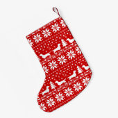 Dachshund Silhouettes Pattern Wiener Dogs Cute Kleine Kerstsok (Achterkant (Hangend))