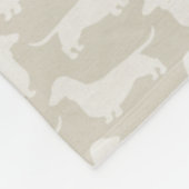 Dachshund Silhouettes Pattern Wiener Dogs Doxies Fleece Deken (Hoek)