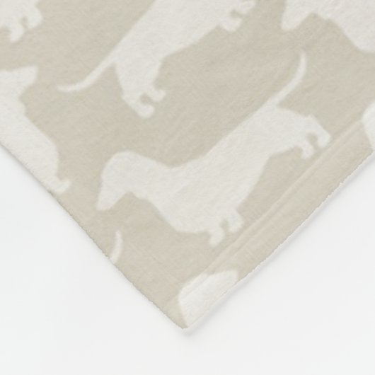 Dachshund Silhouettes Pattern Wiener Dogs Doxies Fleece Deken (Hoek)