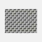 Dachshund Silhouettes Pattern | Wiener Hondenliefh Fleece Deken (Voorkant (Horizontaal))