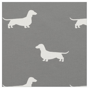 Dachshund Silhouettes Pattern   Wiener Hondenliefh Stof