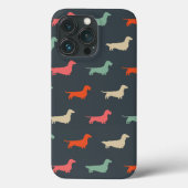 Dachshund Silhouettes Wiener Hondenliefhebber Case-Mate iPhone Case (Achterkant)