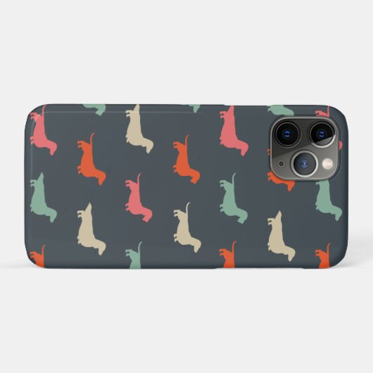 Dachshund Silhouettes Wiener Hondenliefhebber Case-Mate iPhone Case (Achterkant (horizontaal))