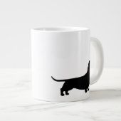 Dachshund Silhouettes Wiener Hondenliefhebber Grote Koffiekop (Voorkant rechts)