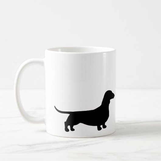 Dachshund Silhouettes Wiener Hondenliefhebber Koffiemok (Links)